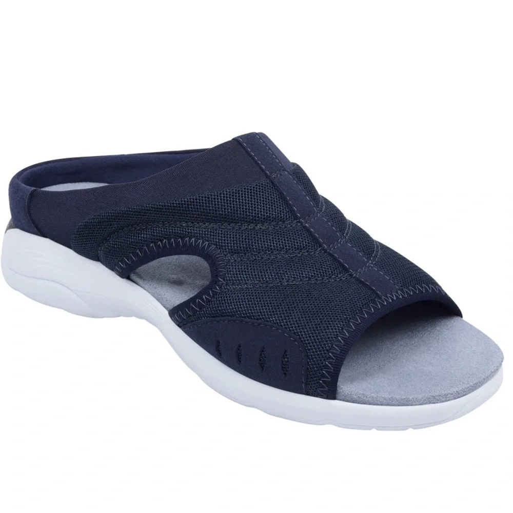 Easy Spirit Dark Blue Shoes Travelers  TRACIEE + Co Slide On 8 Narrow NEW IN BOX